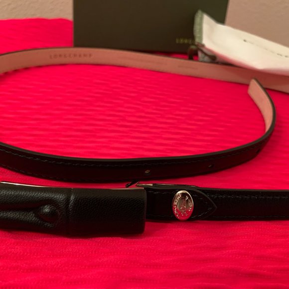 NWT Womens Longchamp Roseau Leather Belt Size: 40 (large)